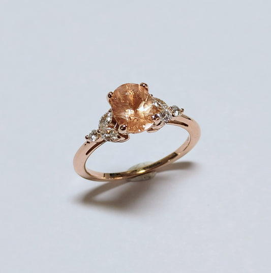 Mkayla Sunstone Engagement Ring-14K Rose Gold