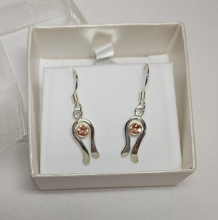 "Ebb & Flow" Silver Dangle Earrings