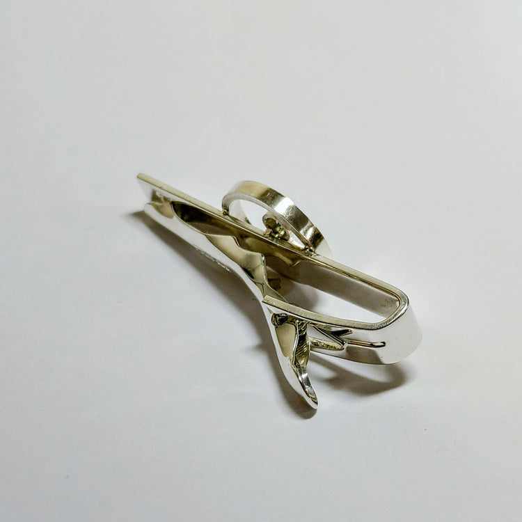 Sunstone & Mountains Tie Bar in Sterling Silver