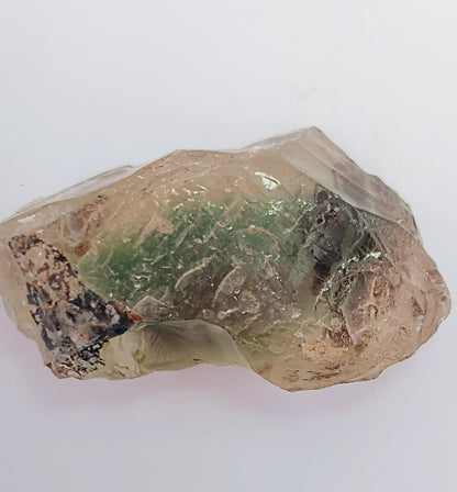 Green/Peach Bicolor Oregon Sunstone Crystal-28.5 carats