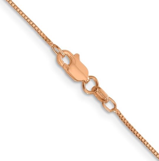 14K rose gold box chain