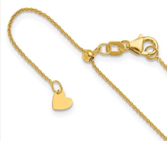 14K Gold Adjustable Chains