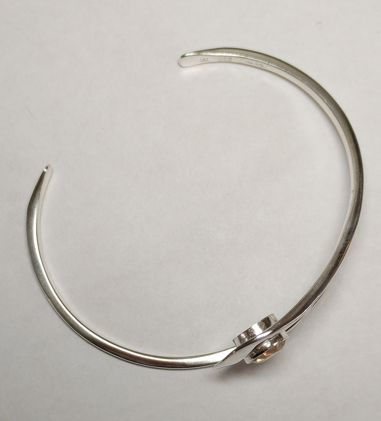 "Ebb & Flow" Double Sunstone Cuff Bracelet