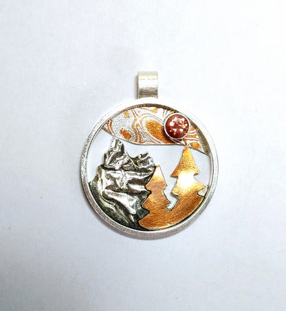 Oregon Mountain Pendant-Large Size