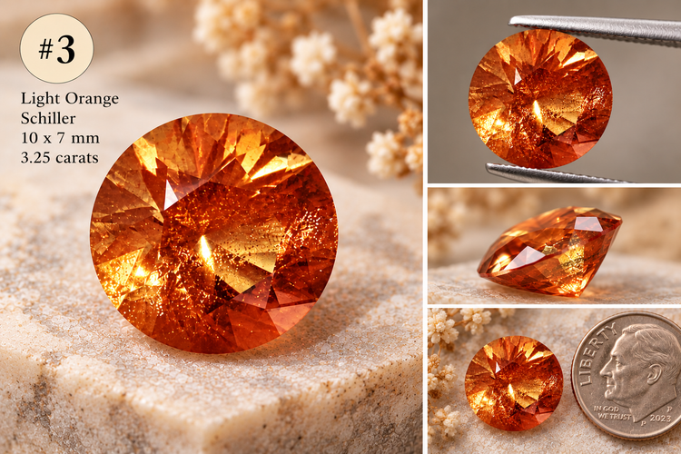 Gemstone-10mm Round Oregon Sunstone – Four Unique Colors