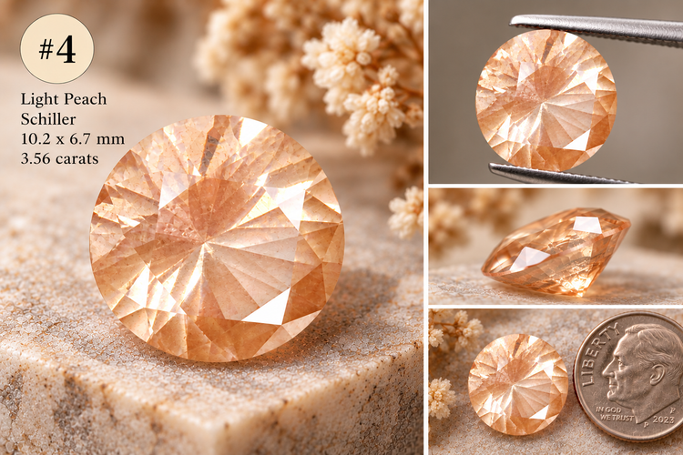 Gemstone-10mm Round Oregon Sunstone – Four Unique Colors