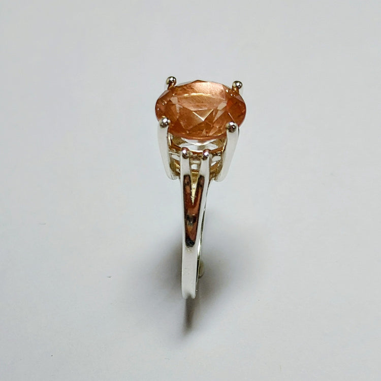 Peach Schiller Oregon Sunstone Ring – Sterling Silver
