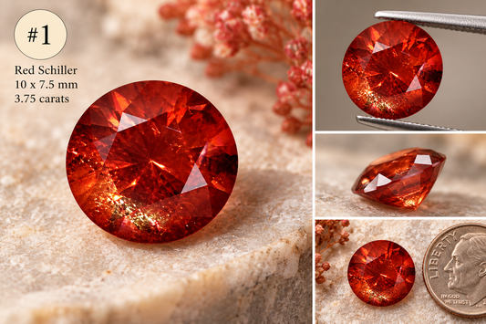 Gemstone-10mm Round Oregon Sunstone – Four Unique Colors