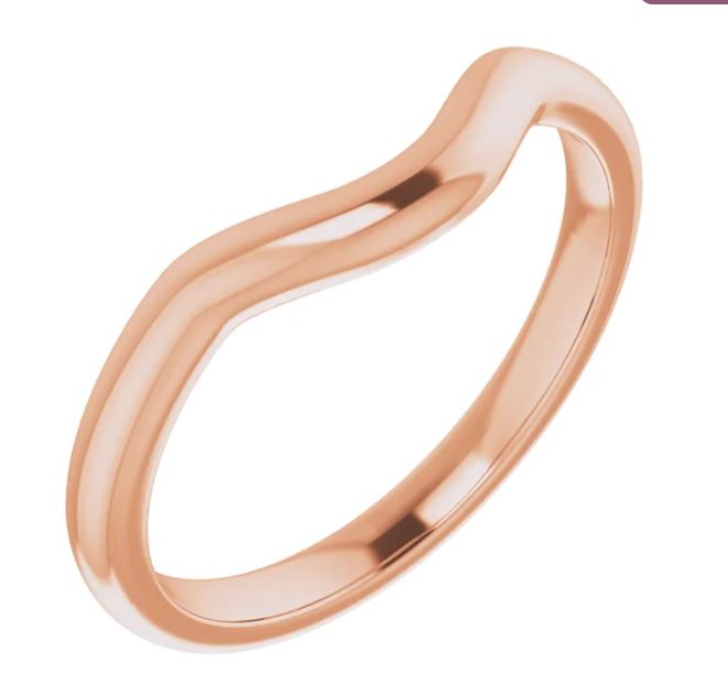 Starburst solitaire wedding band rose gold