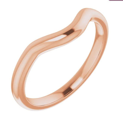 Starburst solitaire wedding band rose gold
