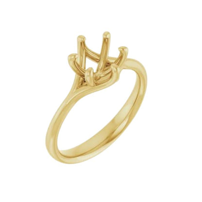 Starburst sunstone solitaire ring yellow gold