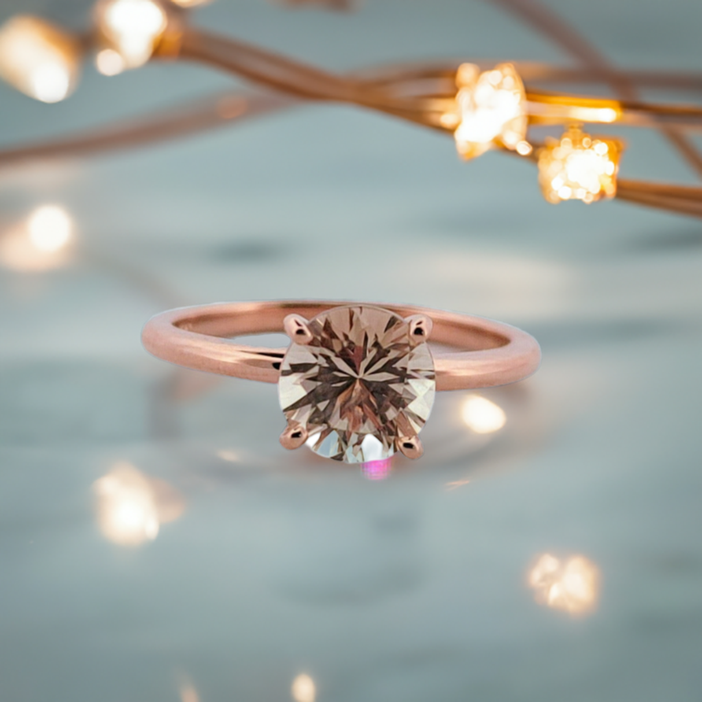 Classic Sunstone Engagement Ring