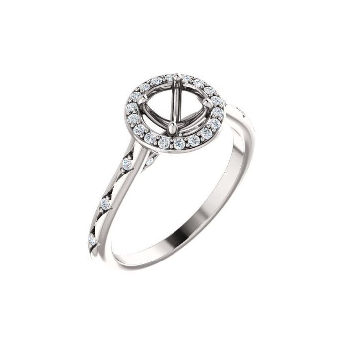 Peach Halo Ring