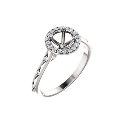 Peach Halo Ring