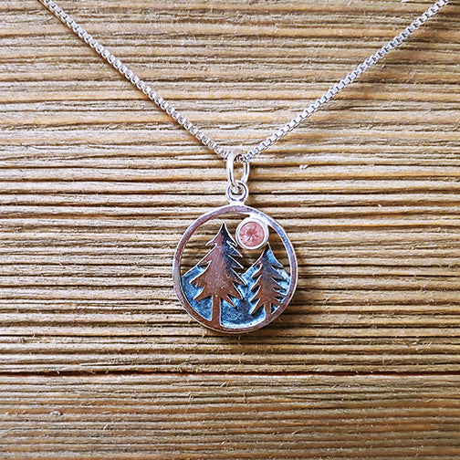 Two Pine Mountain Pendant with Oregon Sunstone