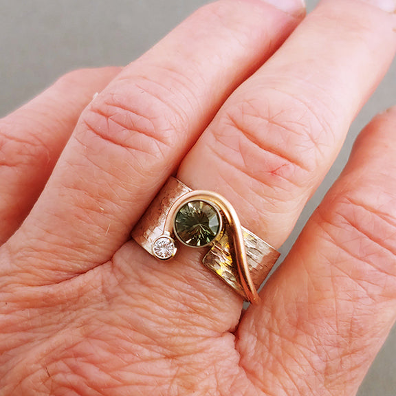 Halley's Comet Ring-14K Gold Version