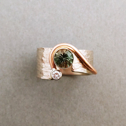 Hailey's Comet Sunstone Ring