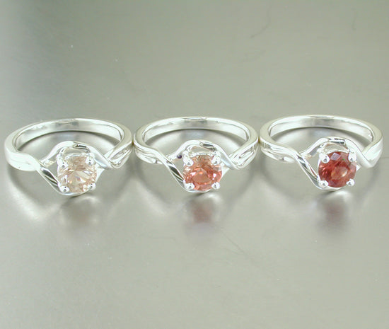 Solid Gold or Silver Oregon Sunstone Ring of Venus