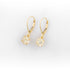 Yellow gold dangle earrings champagne
