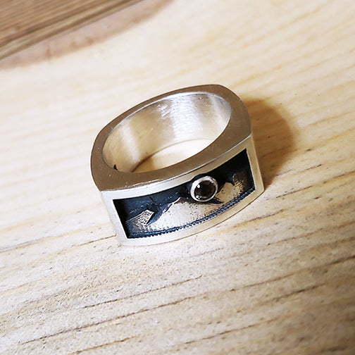 Cascade Mountain Wedding Ring