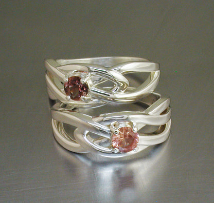 Celtic Sunstone Ring-low profile everyday ring