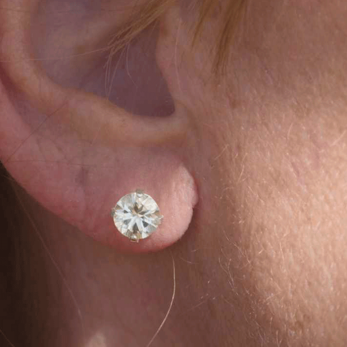 Oregon Sunstone Champagne Stud Earrings