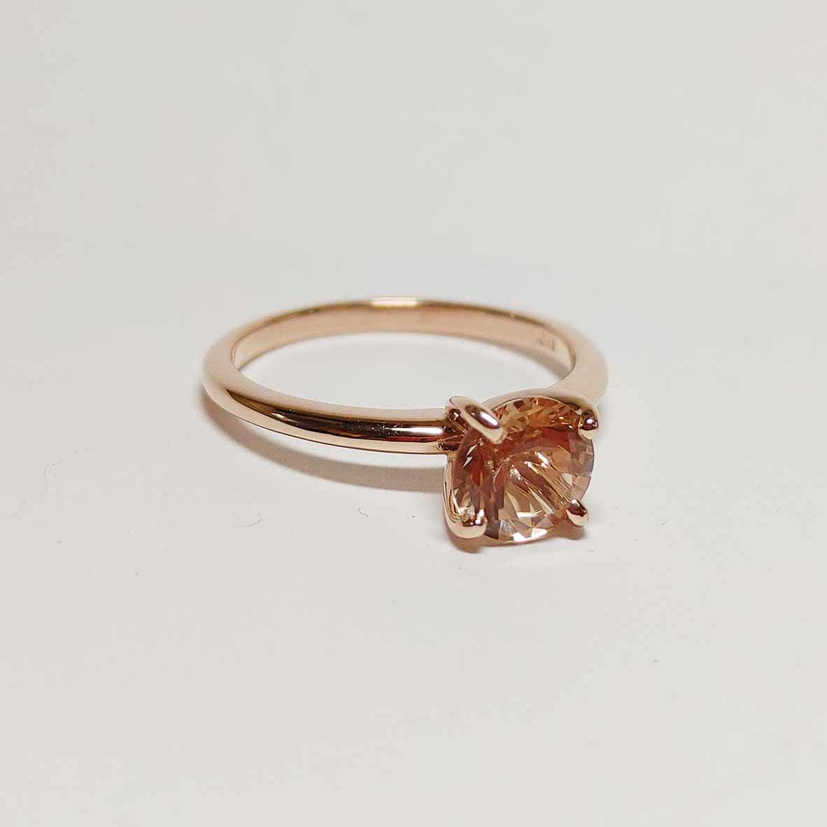 Classic Sunstone Engagement Ring