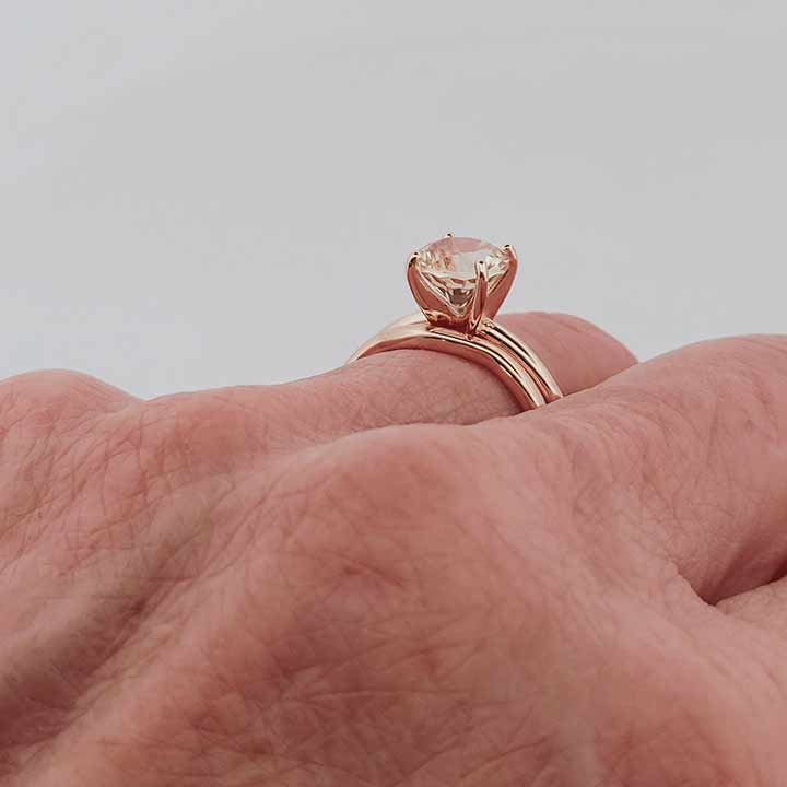 Classic Sunstone Engagement Ring