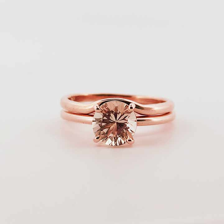 Classic Sunstone Engagement Ring