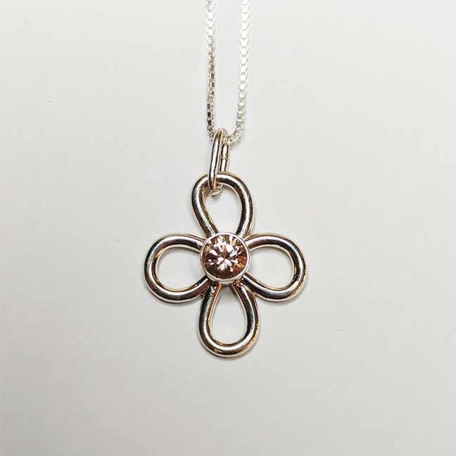 Double Infinity Lucky Sunstone Pendant