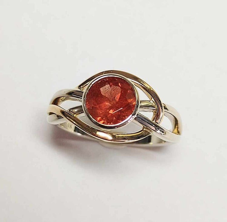 Ethereal Ring-14K Gold Custom Made Oregon Sunstone Ring