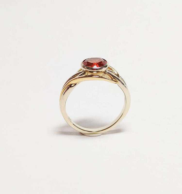 Ethereal Ring-14K Gold Custom Made Oregon Sunstone Ring