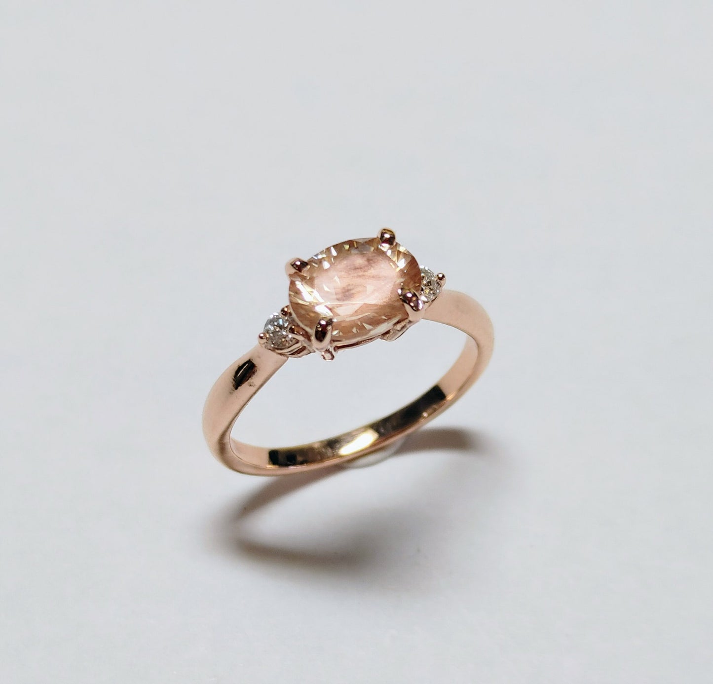 Gold Enchanted Sunstone Ring with diamonds