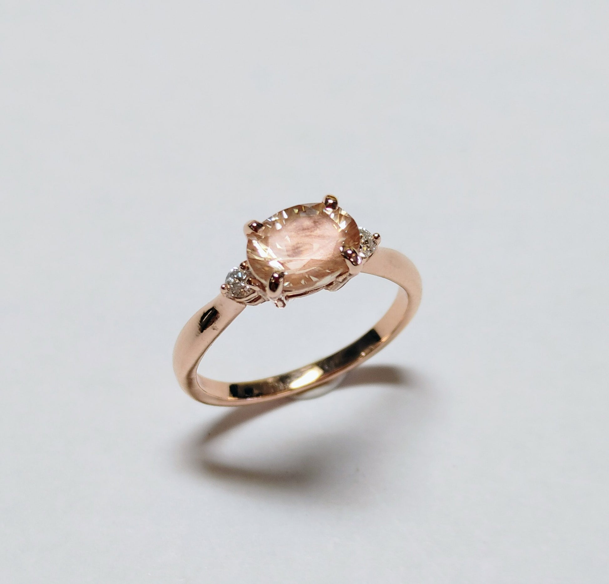 Gold Enchanted Sunstone Ring with diamonds