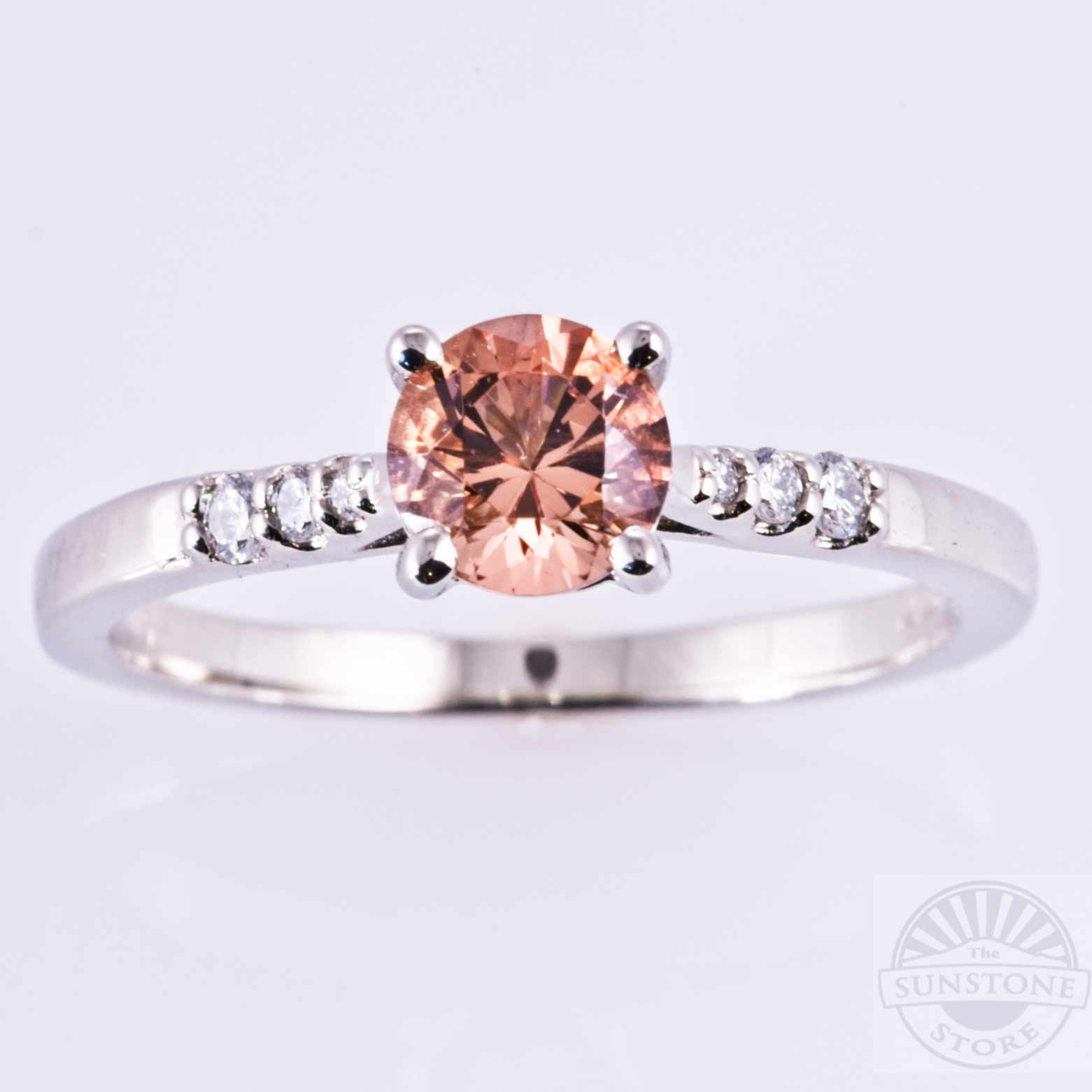 Gold Hearts Afire Engagement Ring diamonds