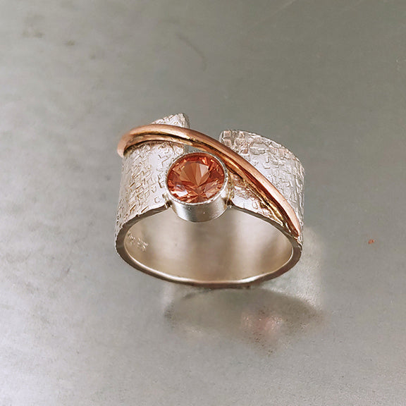 "Alya Star" Oregon Sunstone Ring