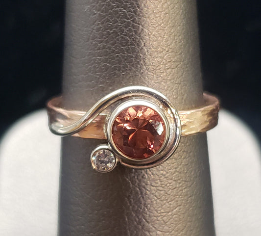 Lasso Bezel Set Sunstone Ring