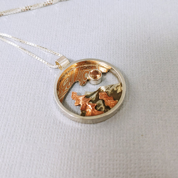 Large Central Oregon Mountain Pendant