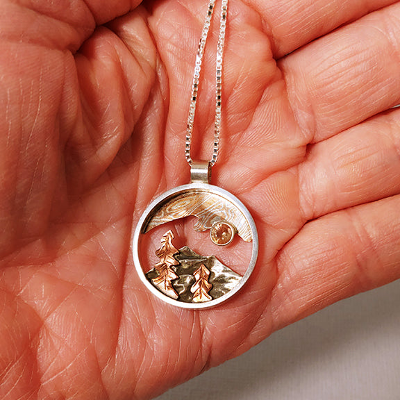 Oregon Mountain Pendant-Large Size