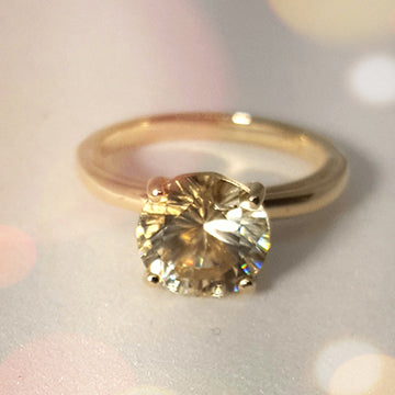 Natures Bling Ring Champagne Sunstone yellow gold
