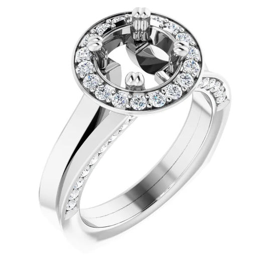 Nothing Else Sunstone Halo Ring white gold