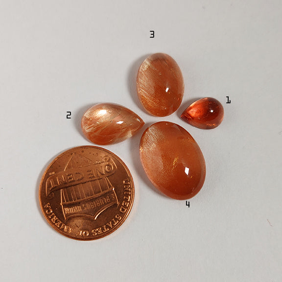 Rare Schiller Oregon Sunstone Cabochons