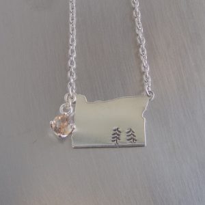 Oregon Pride Necklace-Oregon State Sunstone