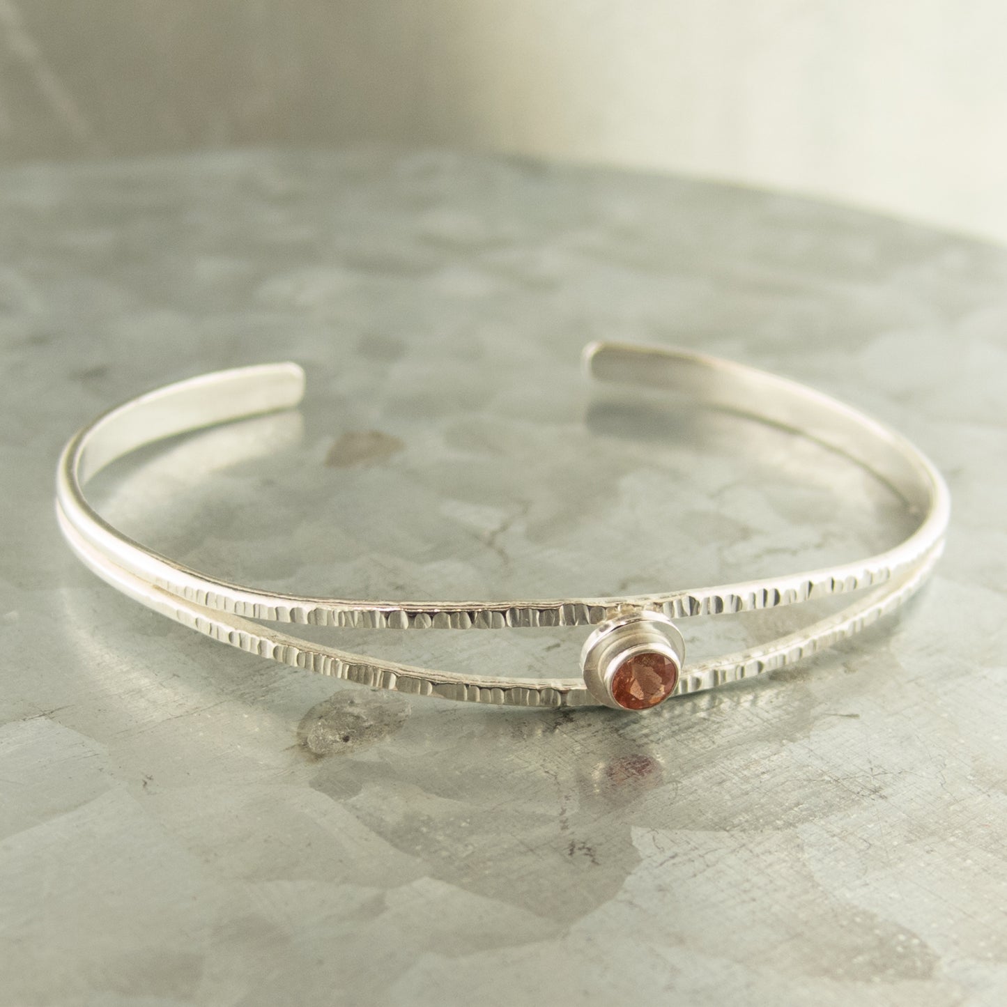 Oregon Sunstone Sterling Split Cuff