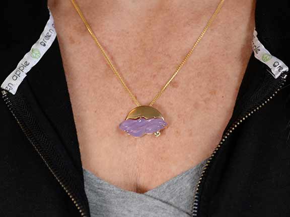 "Purple Haze" Oregon Chalcedony & Sunstone Pendant