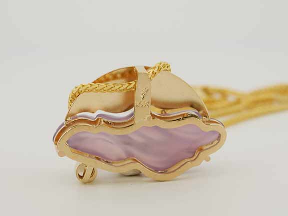 "Purple Haze" Oregon Chalcedony & Sunstone Pendant