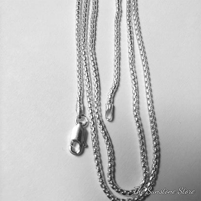 Rounded Box Chain-Sterling Silver