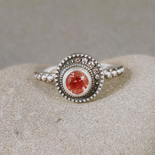 Oregon Sunstone "Eclipse Ring"