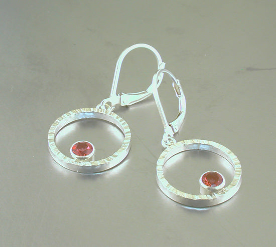 Silver orbit earrings sunset