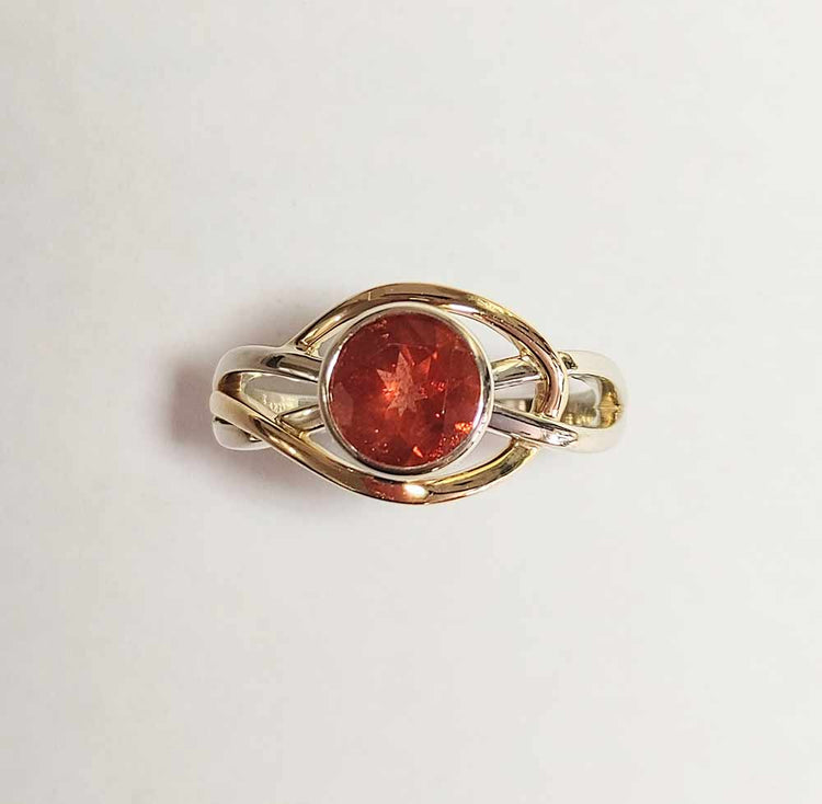 Ethereal Ring-14K Gold Custom Made Oregon Sunstone Ring